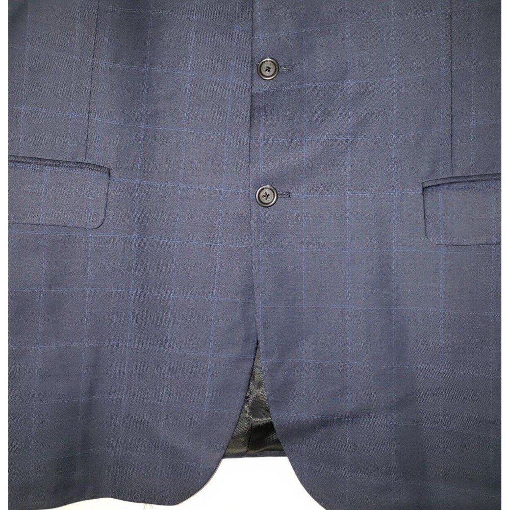 Burberry London Sz 44 L Bond Suit Jacket Sport Coat Men's Navy Blazer 100% Wool - Picture 3 of 15